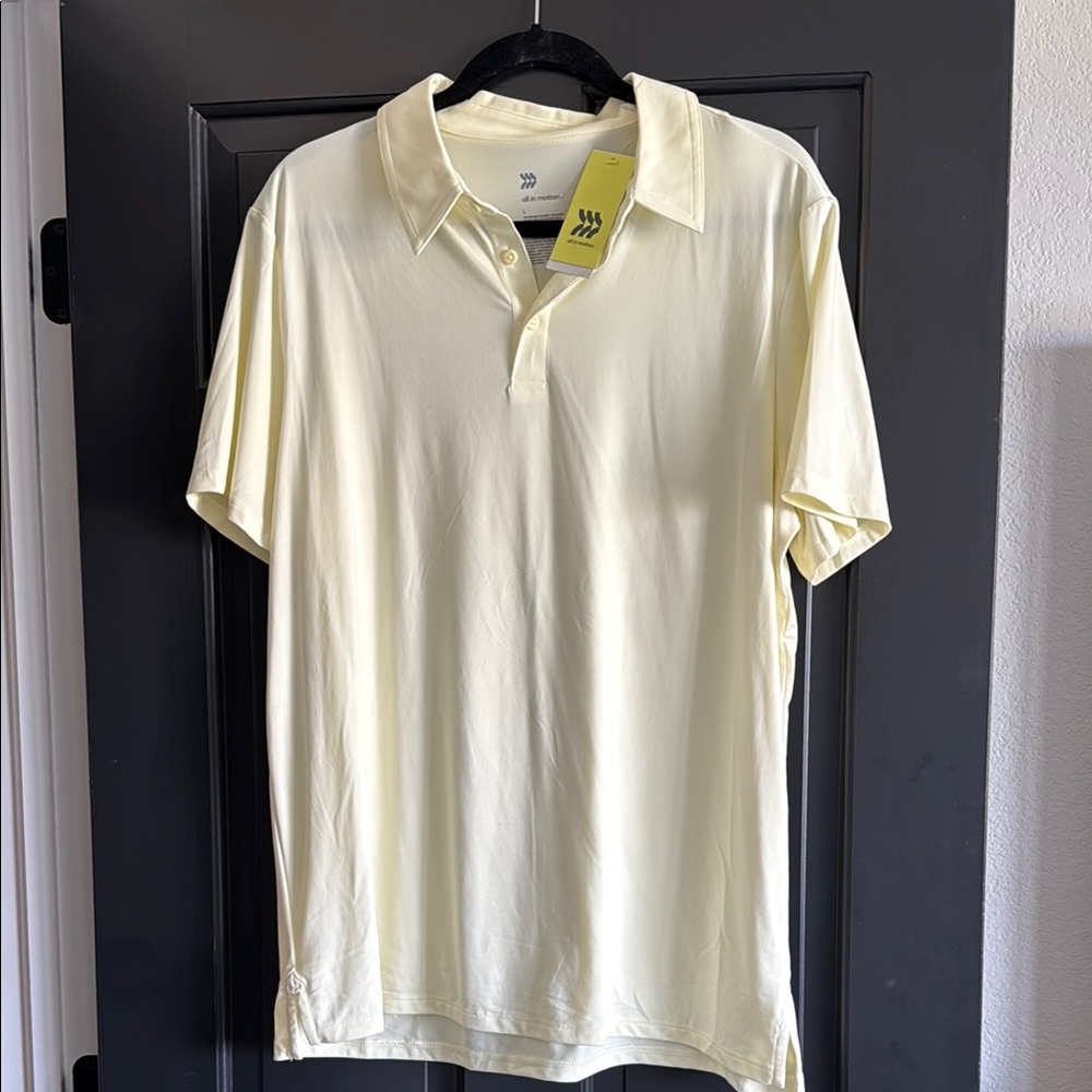 All in Motion Light yellow Polo Shirt for Men